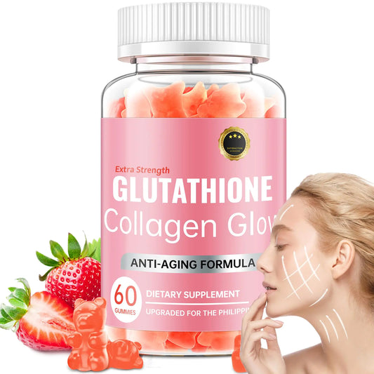 CHANGARLOAD Glutathione Collagen Glow Gummies for Women Glutathione Collagen Glow Gummies for Dark Spot 60/120Pcs Korean Organic Glow Beauty Collagen for Skin Care Anti-Aging (1)